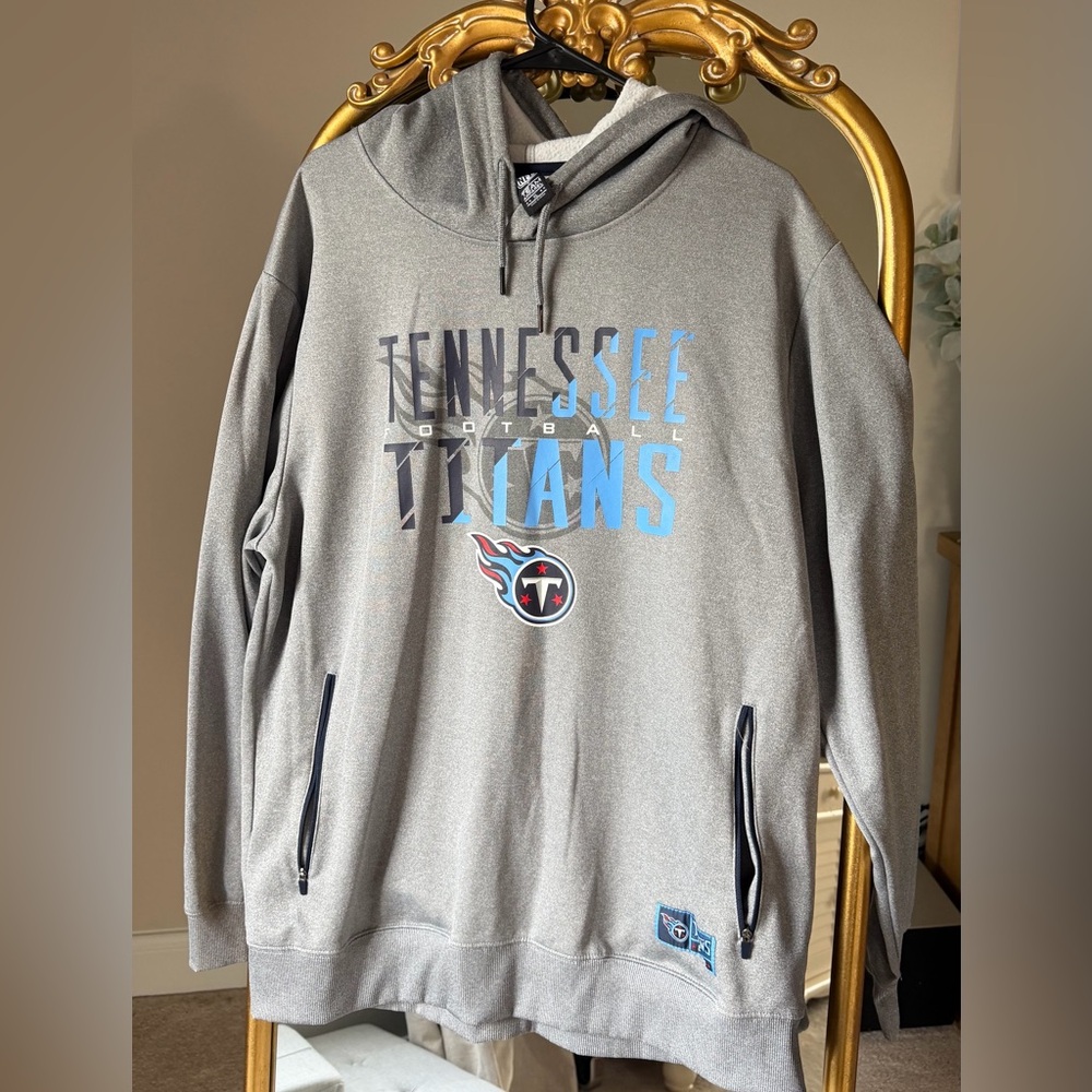NFL Tennessee Titans Crewneck Hoodie - Gray/Blue